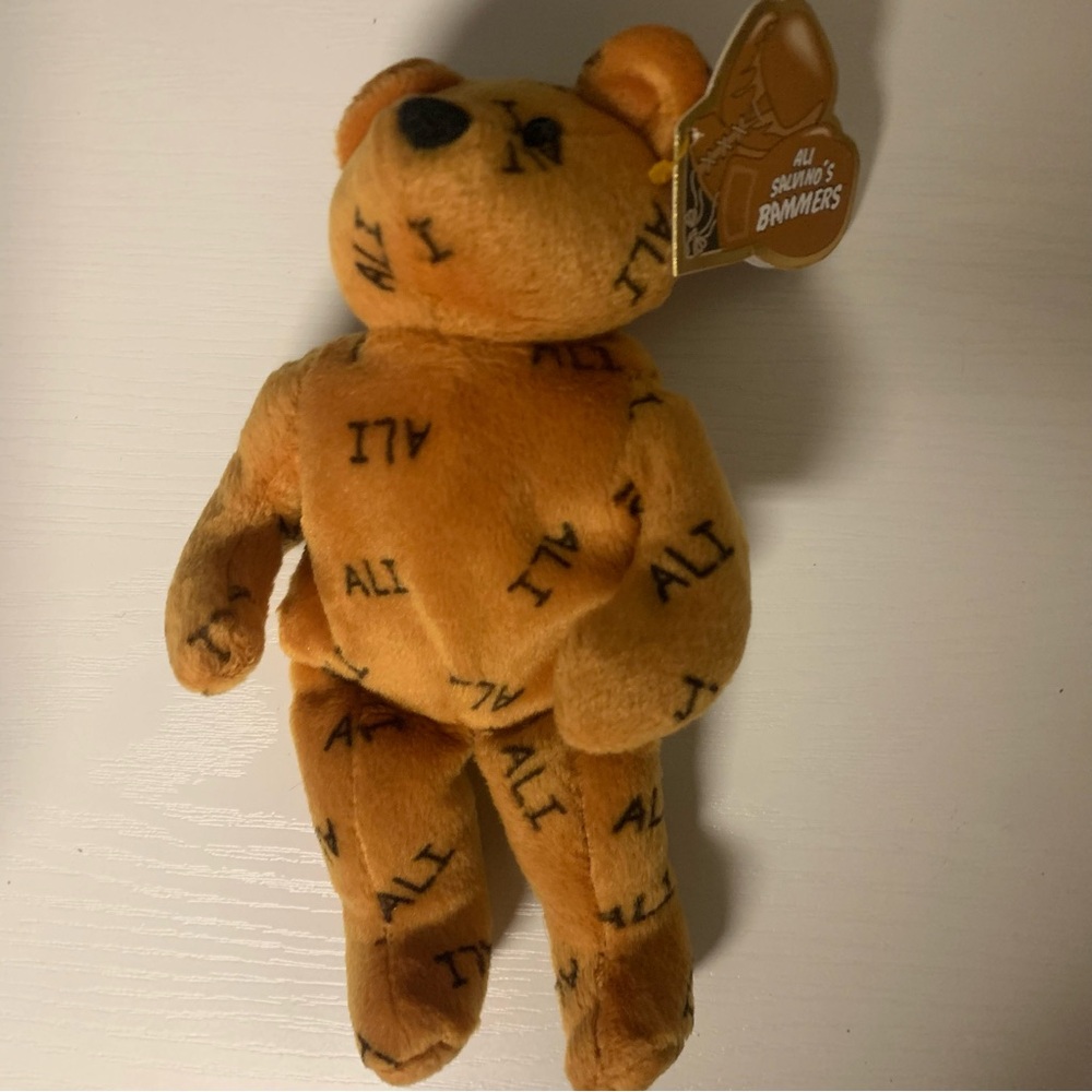 TY Muhammad ALI Print Plush Teddy Bear